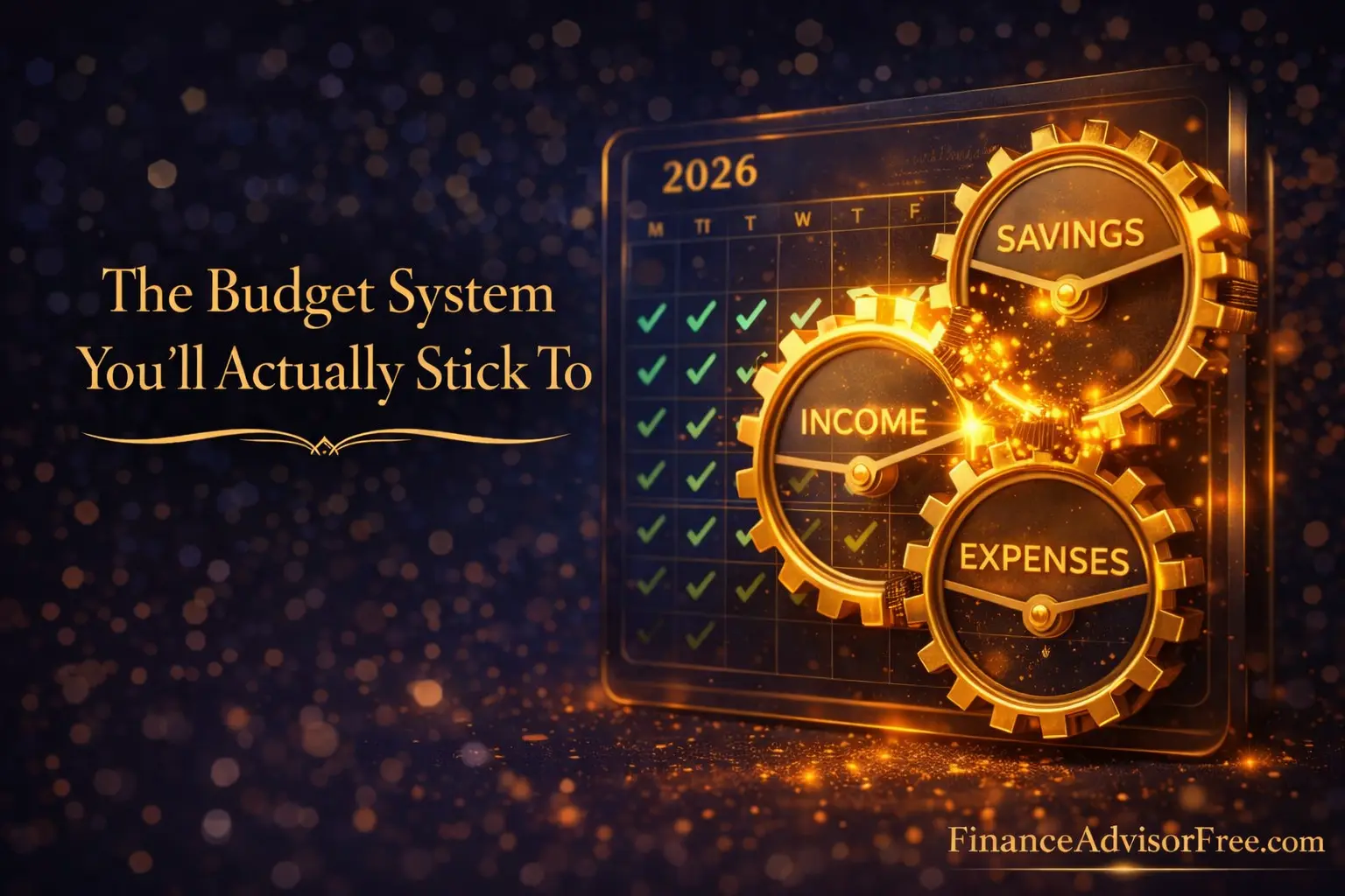 How to create a budget that works — golden budget system with income expenses and savings aligned perfectly