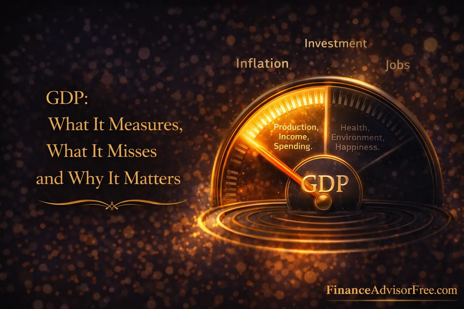 GDP growth vs recession — economic cycle wave showing expansion peak recession and recovery phases with financial impact at each stage
